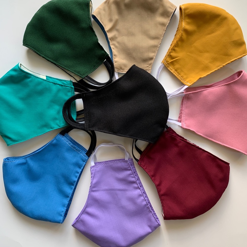 3-Layer Solid Color Face Masks